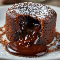 Chocolate lava cake dessert food