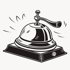 Vintage hotel service bell reception desk call button