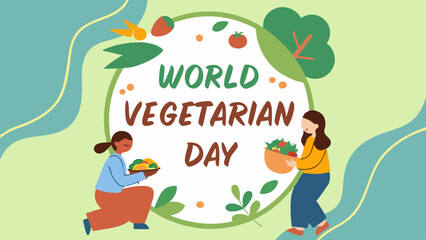 Obraz premium World Vegetarian Day Poster 