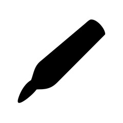 Black paintbrush stroke silhouette design on white background