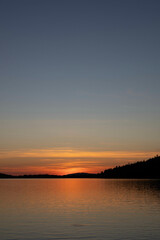 sunset over the lake