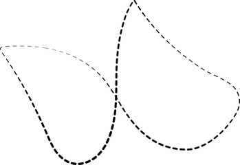Circle shape dashed line. Geometric element