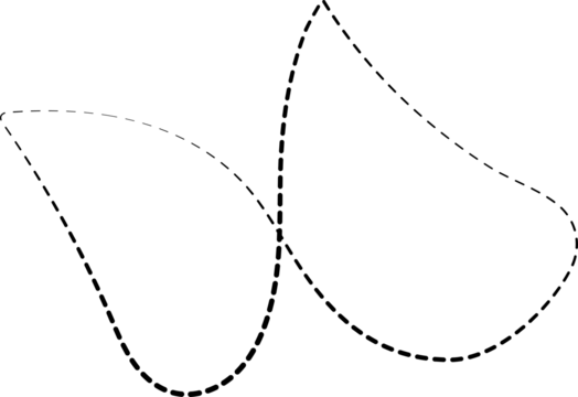 Circle shape dashed line. Geometric element