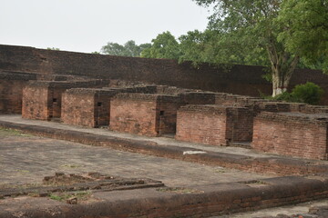 Fototapeta premium Ruins of Nalanda University in Nalanda district in Bihar