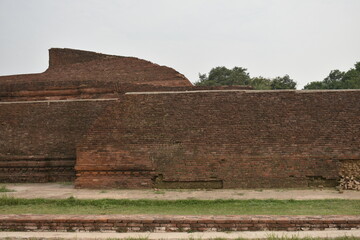 Ruins of Ancient Nalanda University in Bihar, India