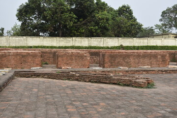 Ruins of Ancient Nalanda University in Bihar, India