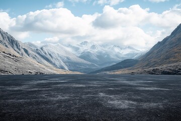 Breathtaking View of Snow-Capped Mountains and Valleys - Explore Scenic Natural Landscape and Rugged Terrain