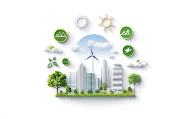 Obraz premium Sustainable Cityscape Vision