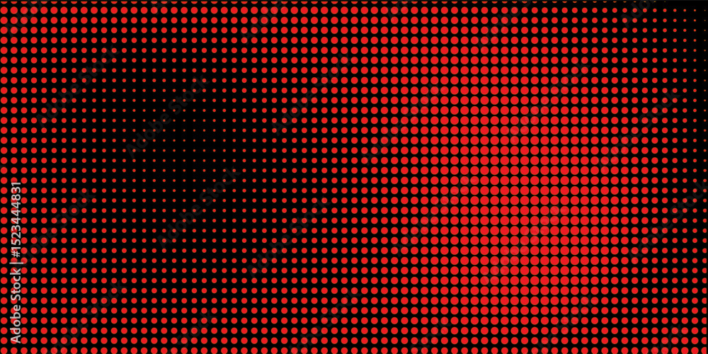 Poster dots halftone black red color pattern gradient texture with technology digital background. dots pop 