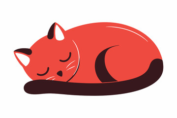 funny cartoon cat | Sleeping cat | Dreaming of catnip and cuddles | cute cat vector | Nap time is the best time