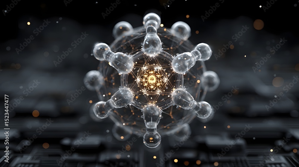 Poster visualizing the future of quantum computing and technology