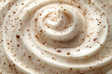 Close-Up. Whipped Cream Swirl with Chocolate Sprinkles - The Perfect Dessert Topping for Gourmet Presentation