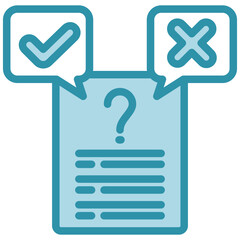 Hypothesis mini illustration dual tone color icon, use for research and development, education, industry, UI, UX kit, app and web development, digital or print.