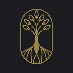 Abstract tree with black background