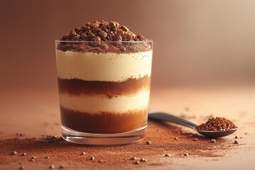 Decadent Sweet Chocolate Layers in a Gourmet Dessert Cup with Rich Cocoa Indulgence