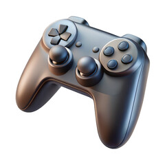 3d realistic gaming controller isolated on transparent background