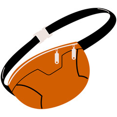 Fanny Pack Waist Bag. Waist Bag Illustration. Fanny Pack Illustration.