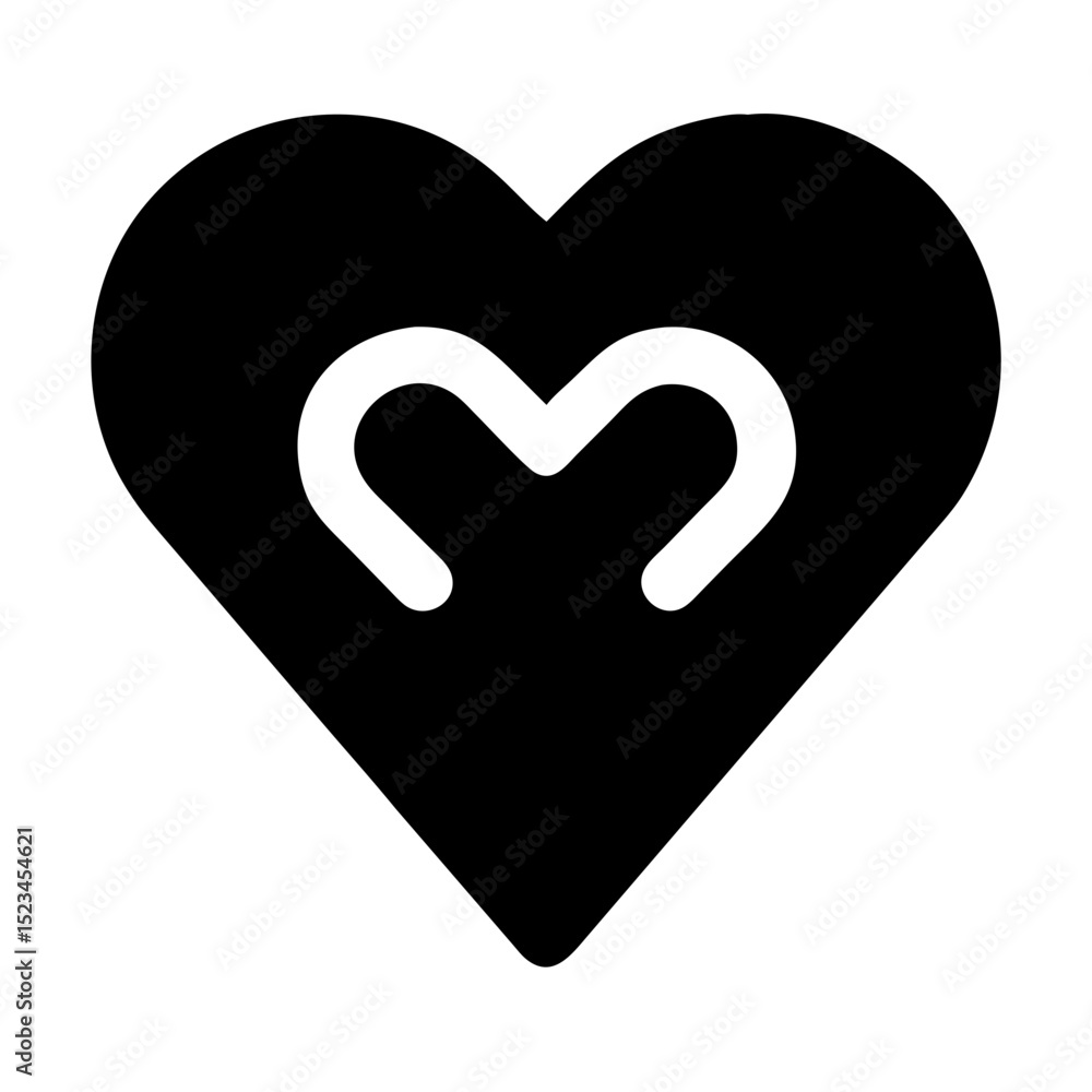 Aufkleber heart icon design featuring a unique shape and style for modern art and graphic projects