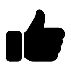 Obraz premium Positive Feedback Symbol Represented by a Thumb up Icon on a Plain Background