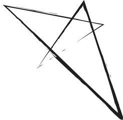 Geometric Star Pattern. Doodle brush