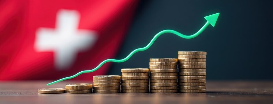 Switzerland's Rising Economy: Investment and Prosperity. Suitable for use by financial institutions, international business publications