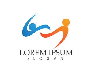 people care success health life logo template icons