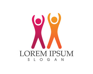 Community people care logo and symbols template