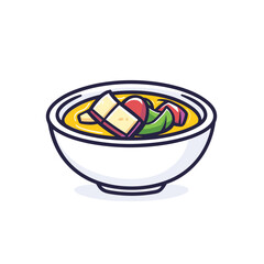 Bowl of asian soup meal food
