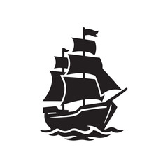 ship isolated on white background