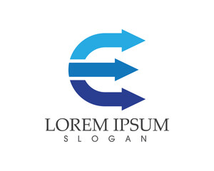 Obraz premium Vector - Abstract icons for letter E logo