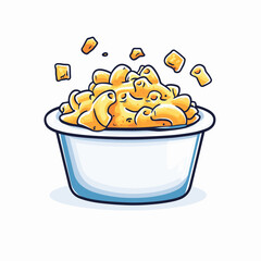 Cartoon mac and cheese bowl