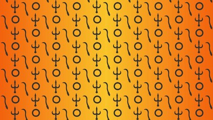 Vector seamless gods protection pattern