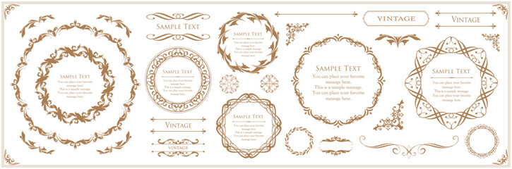 Antique Frame Design Collection: Vintage Decorative Frame Set