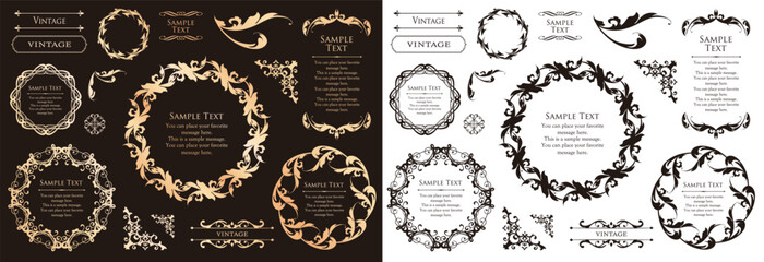 Antique Frame Design Collection: Vintage Decorative Frame Set