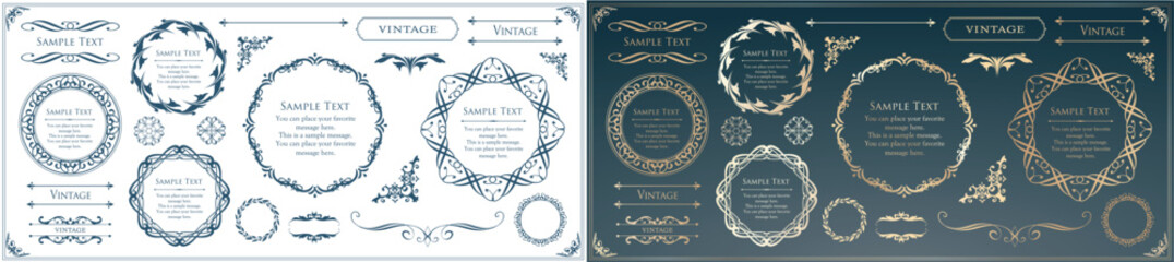 Antique Frame Design Collection: Vintage Decorative Frame Set