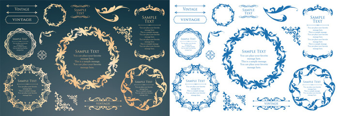 Antique Frame Design Collection: Vintage Decorative Frame Set