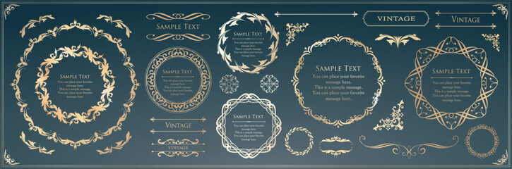 Antique Frame Design Collection: Vintage Decorative Frame Set