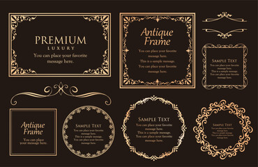 Antique Frame Design Collection: Vintage Decorative Frame Set