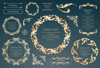 Antique Frame Design Collection: Vintage Decorative Frame Set