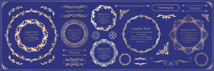 Antique Frame Design Collection: Vintage Decorative Frame Set