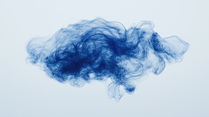 Fototapeta premium Abstract swirling blue design against a light background.