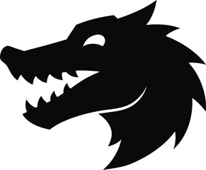 angry shark vector illustration