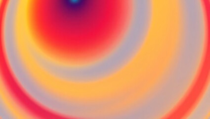 Concentric ripple halftone lines in red-yellow-blue gradients, high-contrast vector art