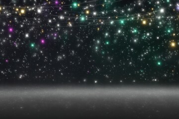 Obraz premium Festive, starry, glowing lights