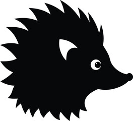 vector illustration of a cartoon hedgehog
