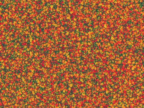 Seamless autumnal pattern featuring a dense scattering of red, orange, and yellow leaves on a dark green background.