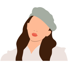 Woman Portrait Illustration. Collection of portraits of cute funny young stylish women. Bundle of smiling hipster girls with different hairstyles and accessories. Set of modern female avatars.