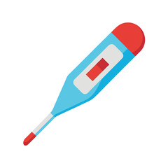 Thermometer digital clinical health care vector art illustration