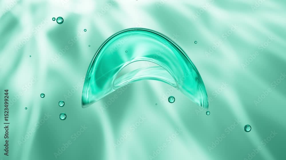 Aufkleber abstract multi-layered glass curve background, 3d rendering.