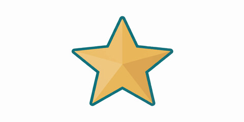 Obraz premium Modern Star Vector Illustration with Clean Edges and Solid Fill